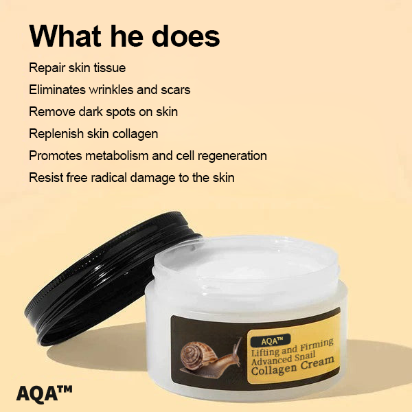 🌸🌸（Last day for 50% off）AQA™  snail collagen lifting and firming cream (🔥🔥🔥 Limited offer last 30 minutes)